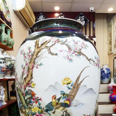 Bình họa tiết 2 mặt Chim Hoa Tứ Quý